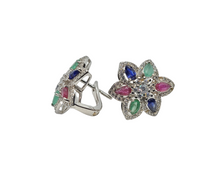 Load image into Gallery viewer, Sterling Silver Cubic Zirconia Earrings
