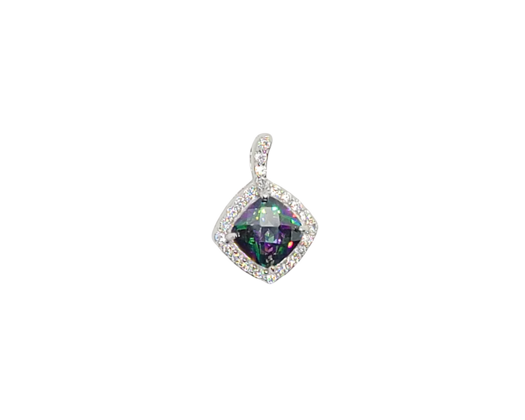 Sterling Silver Diamond Shape Pendant