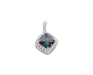 Sterling Silver Diamond Shape Pendant