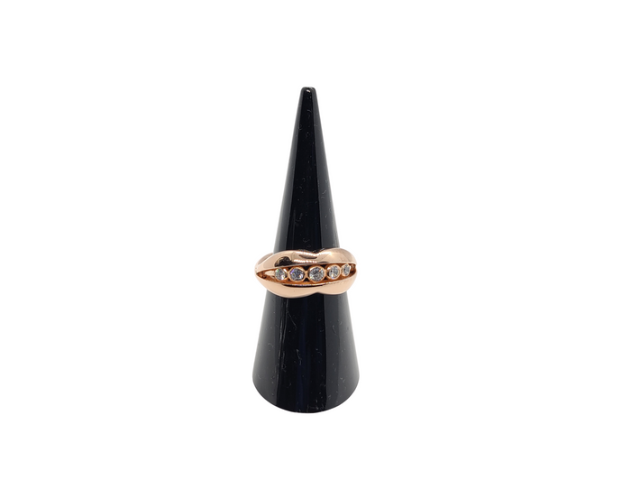 Sterling Silver Rose Gold Two-Way Ring