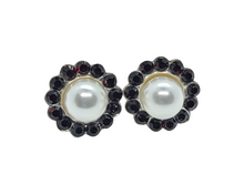 Charger l&#39;image dans la galerie, Swarovski Pearl &quot;July Ruby&quot; Birthstone Earring
