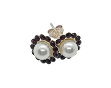 Load image into Gallery viewer, Swarovski Pearl &quot;July Ruby&quot; Birthstone Earring
