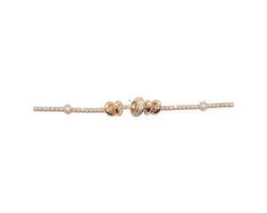 Sterling Silver with Rose Gold, Tennis Bracelet