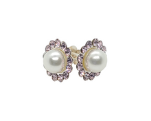 Load image into Gallery viewer, Swarovski Pearl &quot;October Rose&quot; Birthstone Earring
