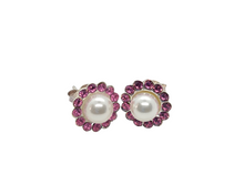 Load image into Gallery viewer, Swarovski Pearl &quot;October Rose&quot; Birthstone Earring
