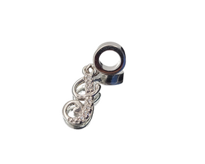 Alphabet "J" Zirconia Charm