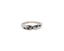 Load image into Gallery viewer, Sterling Silver Infinity Sapphire Stone Ring
