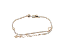 Load image into Gallery viewer, Sterling Silver with Rose Gold, Tennis Bracelet
