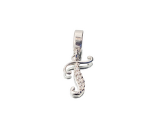 Load image into Gallery viewer, Alphabet &quot;T&quot; Zirconia Charm
