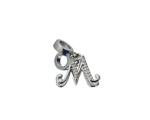 Load image into Gallery viewer, Alphabet &quot;M&quot; Zirconia Charm
