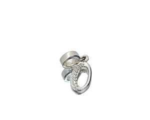 Alphabet "O" Zirconia Charm