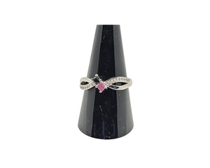 Sterling Silver Infinity Sapphire Stone Ring