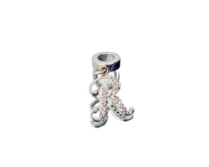 Alphabet "R" Zirconia Charm