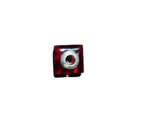 Red Square Glass Bead