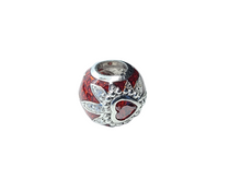 Load image into Gallery viewer, Murano Glass Sparkling Red Charms Bead
