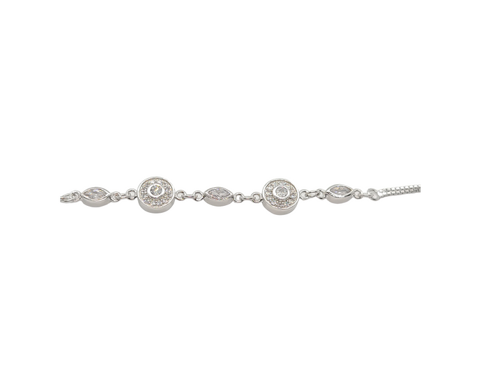 Rhodium Cubic Zirconia Bracelet