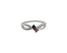 Load image into Gallery viewer, Sterling Silver Infinity Sapphire Stone Ring
