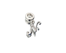 Load image into Gallery viewer, Alphabet &quot;N&quot; Zirconia Charm
