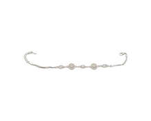 Load image into Gallery viewer, Sterling Silver with Rhodium Cubic Zirconia Bracelet
