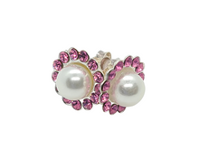 Charger l&#39;image dans la galerie, Swarovski Pearl &quot;October Rose&quot; Birthstone Earring
