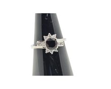 Load image into Gallery viewer, Sterling Silver Garnet Stone Ring
