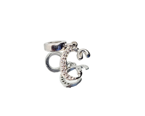 Alphabet "C" Zirconia Charm