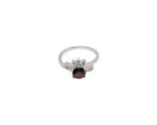 Load image into Gallery viewer, Sterling Silver Garnet Stone Ring
