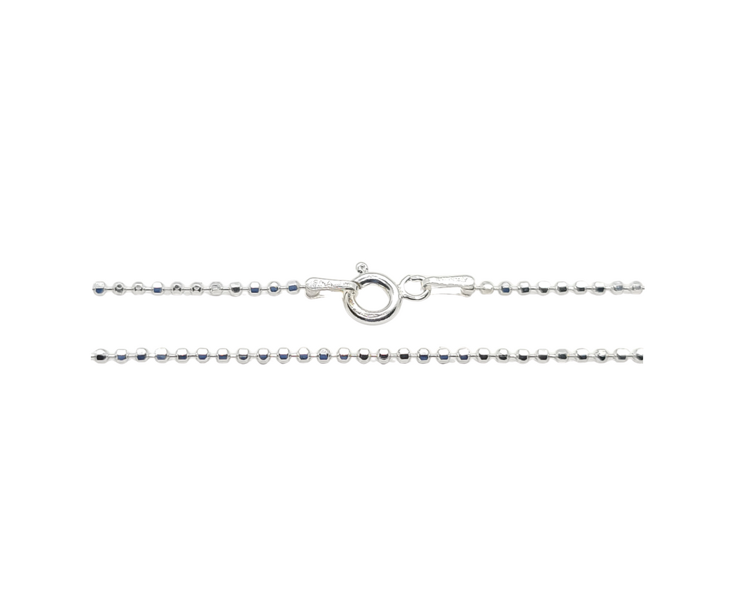 Sterling Silver Diamond Cut Bead Chain