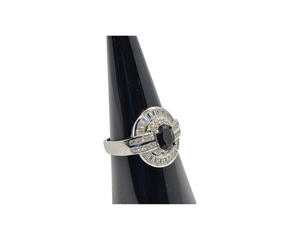 Sterling Silver Garnet Stone Ring