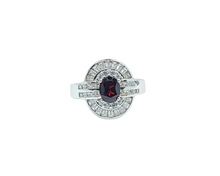 Load image into Gallery viewer, Sterling Silver Garnet Stone Ring
