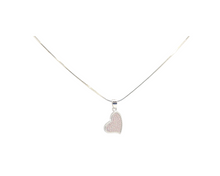 Charger l&#39;image dans la galerie, Sterling Silver Cubic Zirconia Pink Heart Pendant
