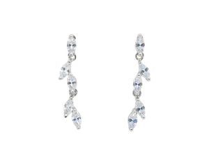 Sterling Silver Leaf Shape Stud Earring