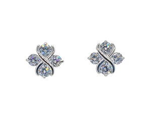 Sterling Silver Flower Shape Earring