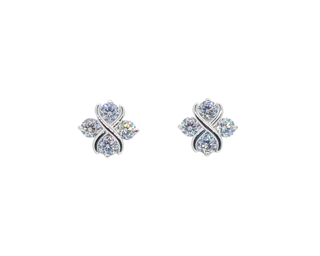 Sterling Silver Flower Shape Earring