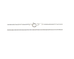 Sterling Silver Diamond Cut Bead Chain