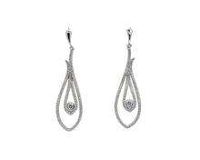 Charger l&#39;image dans la galerie, Sterling Silver Stud Earring with Faceted Stone
