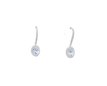 Load image into Gallery viewer, Sterling Silver Oval Shape Stone Earring
