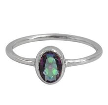 Load image into Gallery viewer, Sterling Silver Quartz (Mystic) Stone Ring
