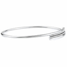 Load image into Gallery viewer, Silver Bangle with CZ
