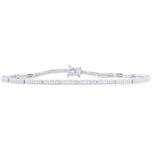 Load image into Gallery viewer, Silver Bracelet with Micro Set Cubic Zirconia
