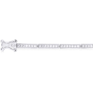 Silver Bracelet with Micro Set Cubic Zirconia