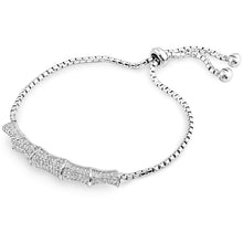 Load image into Gallery viewer, Silver Bracelet Fit Wrist with Micro set CZ
