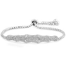 Load image into Gallery viewer, Silver Bracelet Fit Wrist with Micro set CZ
