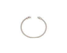 Charger l&#39;image dans la galerie, Sterling Silver With Rhodium Panther Head Mesh Bracelet
