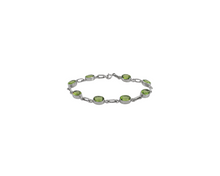 Load image into Gallery viewer, Sterling Silver With Rhodium Gemstone Bracelet
