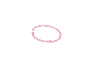 Swarovski Crystal Elastic Light Rose (October) Birthstone Bracelet 