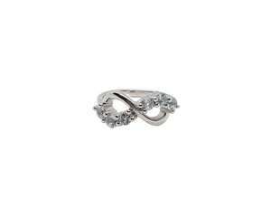 Sterling Silver With Rhodium Infinity Ring