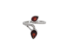 Load image into Gallery viewer, Sterling Silver garnet Stone Ring 
