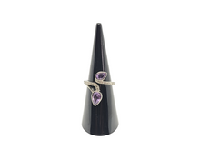 Load image into Gallery viewer, Sterling Silver Stone Ring color Amethyst
