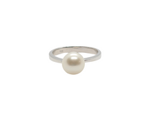 Load image into Gallery viewer, Sterling Silver With Rhodium Pearl Ring
